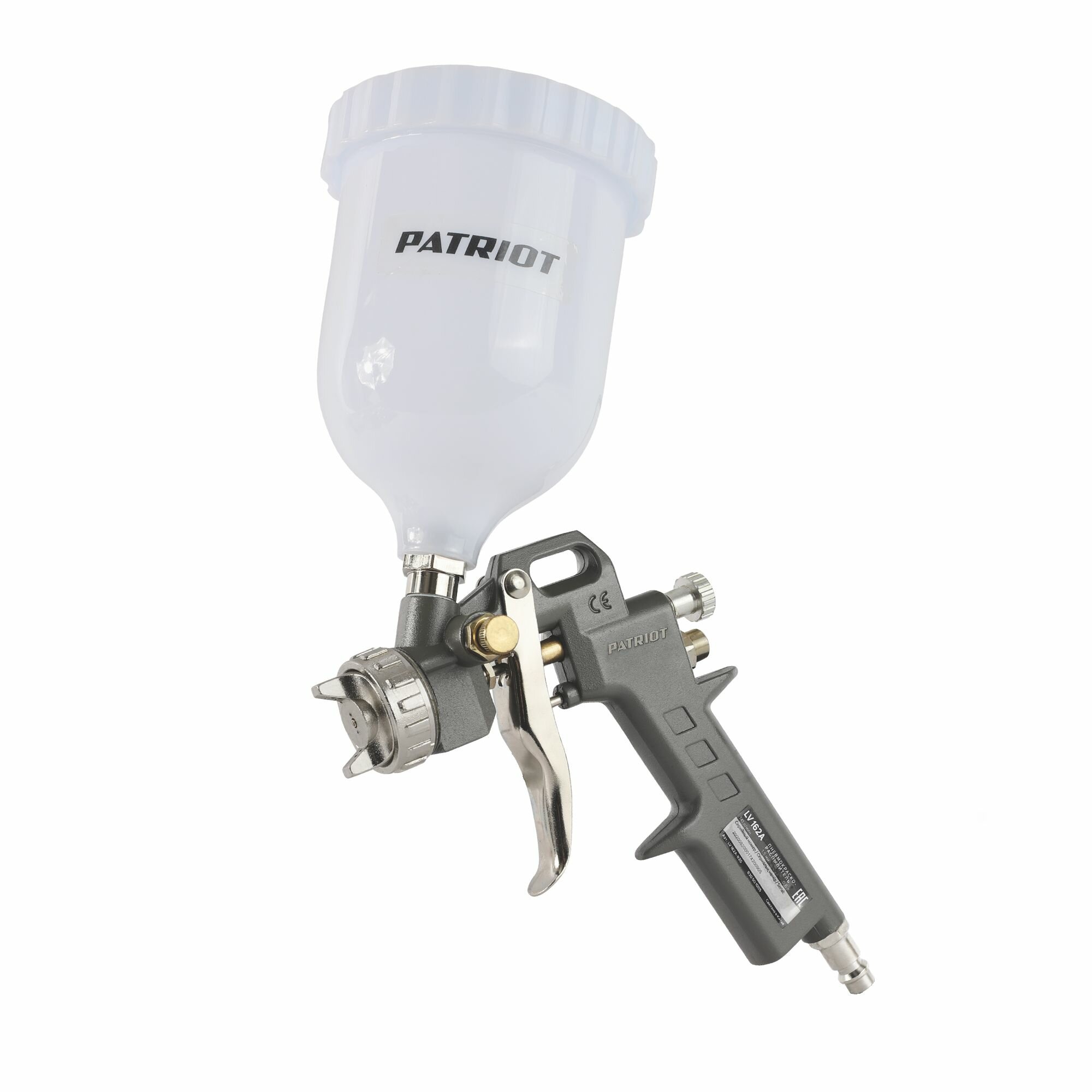 Пневмокраскораспылитель PATRIOT LV 162А металл пластик 06 л