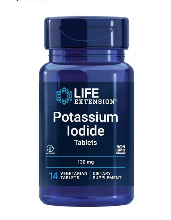 Life Extension Potassium Iodide Tablets 130мг 14 таблеток йодид калия 130 мг Насыщение стабильным йодом