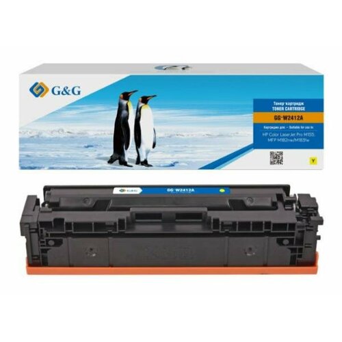 Тонер-картридж G&G GG-W2412A для Color LaserJet Pro M155, MFP M182nw/M183fw 850стр Желтый