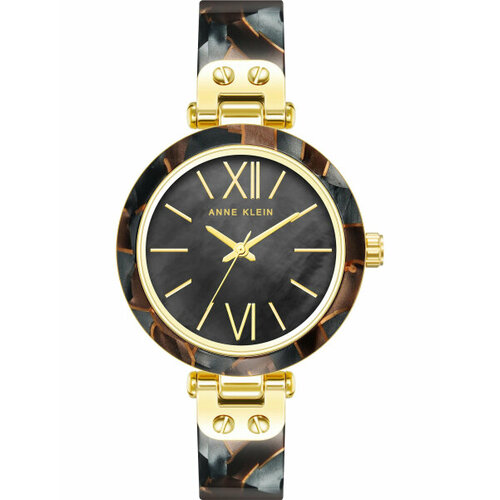 Наручные часы ANNE KLEIN Наручные часы Anne Klein 9652GMGY, черный, желтый