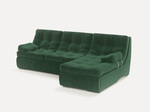 Изображение товара Угловой модульный диван-кровать "Милтон", правый, мягкий диван , велюр, чехол съемный, габ. размер 270*180