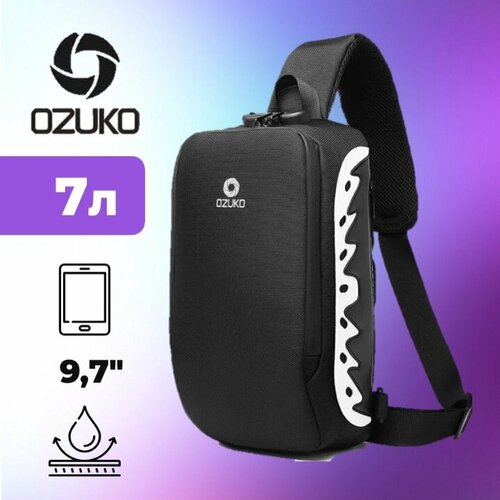 Рюкзак однолямочный Ozuko 9281 black