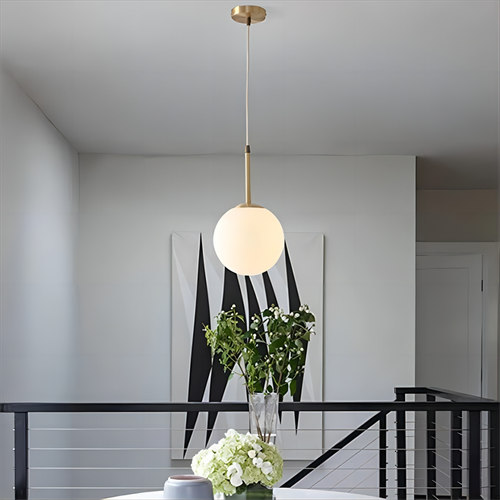 Люстры，Osairous，658281, Прикроватный подвесной светильник со стеклянным шаром, цоколь E27, источник света в комплект не входит