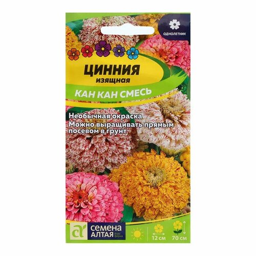 Семена Цинния Кан Кан, 0,3 гр. цинния махровый кактус семена цветы