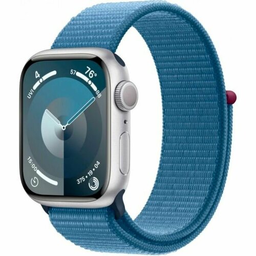 Смарт-часы Apple Watch Series 9 45mm Silver Aluminum Blue Sport Loop MR9F3 43999₽