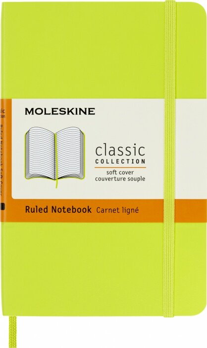 Moleskine QP611C2 Блокнот moleskine classic soft, pocket 90x140 мм, 192 стр, линейка, мягкая обложка, лайм