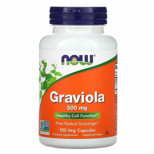 Гравиола Нау Фудс (Graviola) Now Foods, 500 мг, 100 капсул