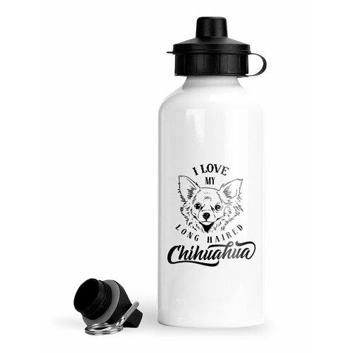 фото Спортивная бутылка для воды i love my длинношерстная чихуахуа luzimuzi