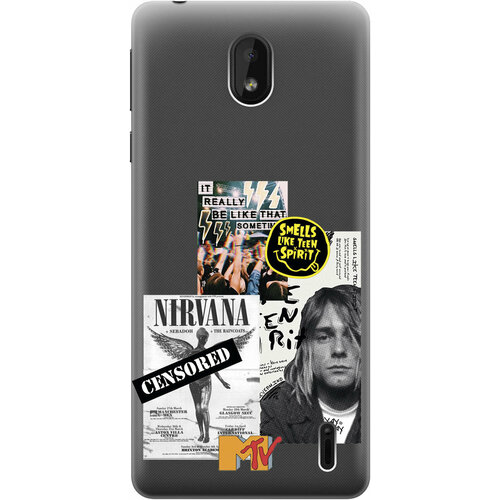 Силиконовый чехол на Nokia 1 Plus, Нокиа 1 Плюс с 3D принтом Nirvana прозрачный силиконовый чехол на nokia 1 plus нокиа 1 плюс с 3d принтом tigers прозрачный