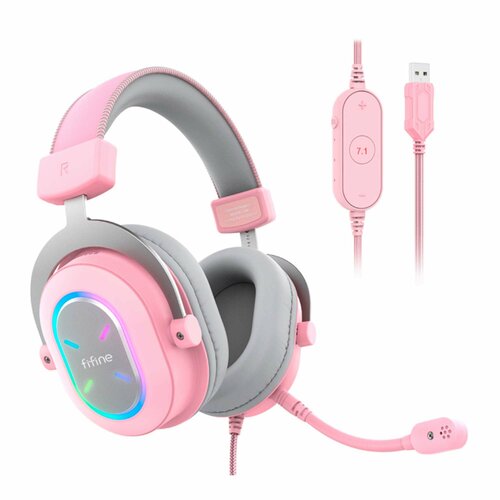 Fifine H6X pink полноразмерная игровая гарнитура