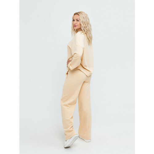 фото Брюки палаццо , размер m, бежевый natalook