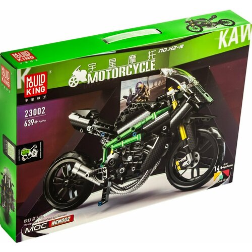 Конструктор MOULD KING Мотоцикл Kawasaki H2R 639 деталей 23002 конструкторы mould king электромеханический гоночный багги 394 детали