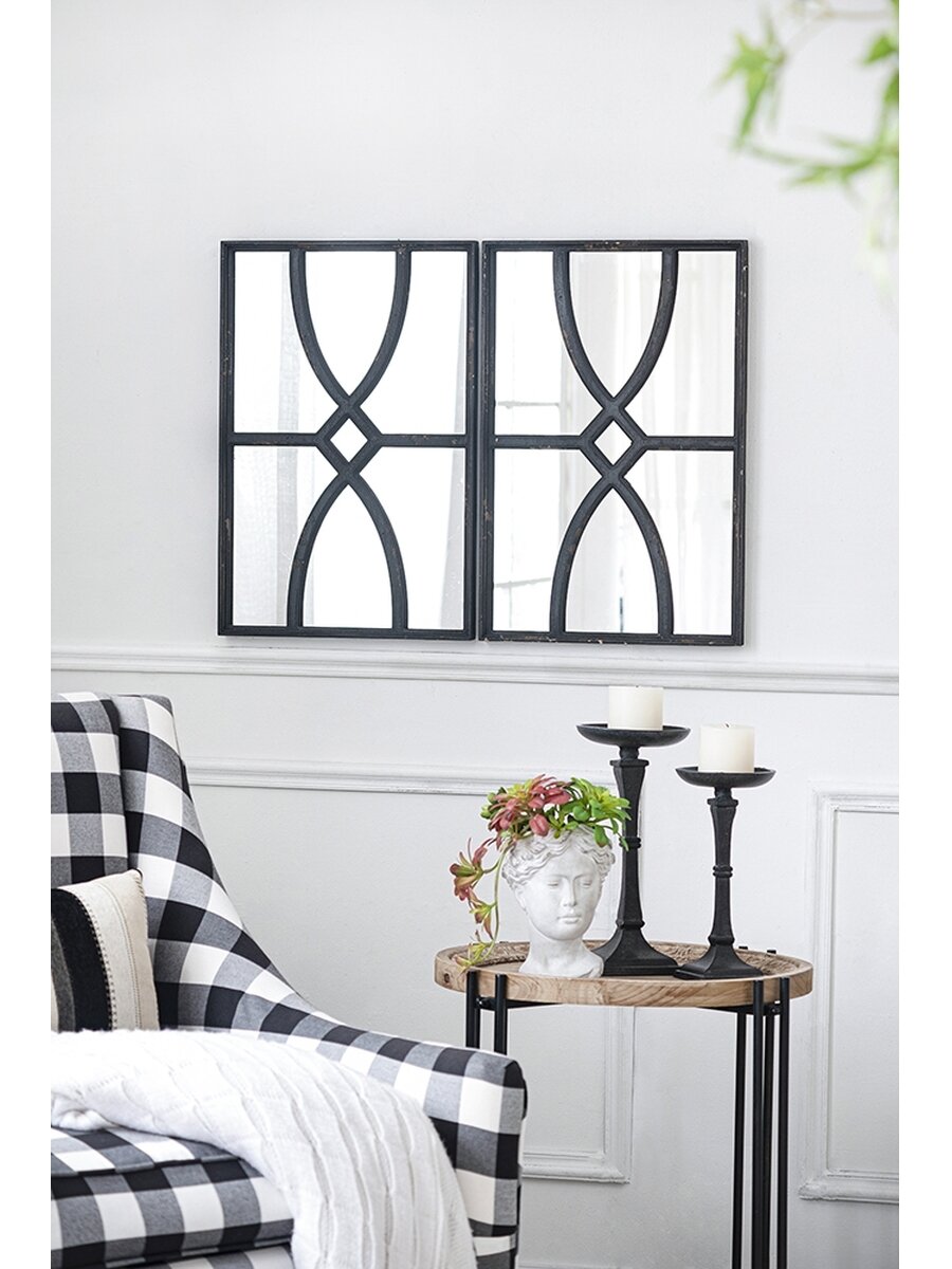 фото 49062-BLK-DS Зеркало, набор 2 предмета 40x3x60см, Glasar