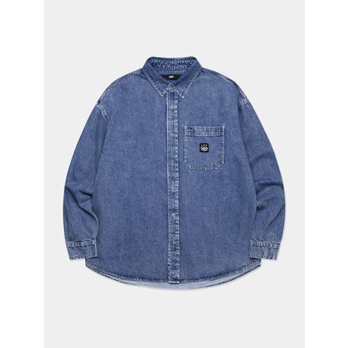 Рубашка LMC, Oversized Denim Shirt, размер S/M, синий