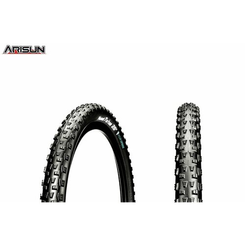 фото Покрышка велосипедная arisun 26"x 2.30 (58-559), mount durham, downhill / freeride, kd (антипрокол кевлар 1.5мм), wire, 60tpi, черная