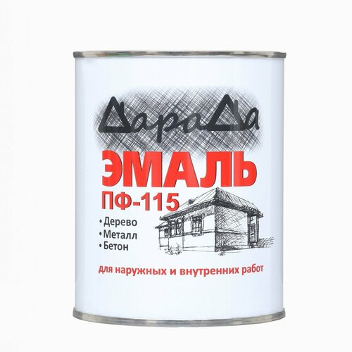 Эмаль () ПФ-115 (ГОСТ) черная 0,8 кг