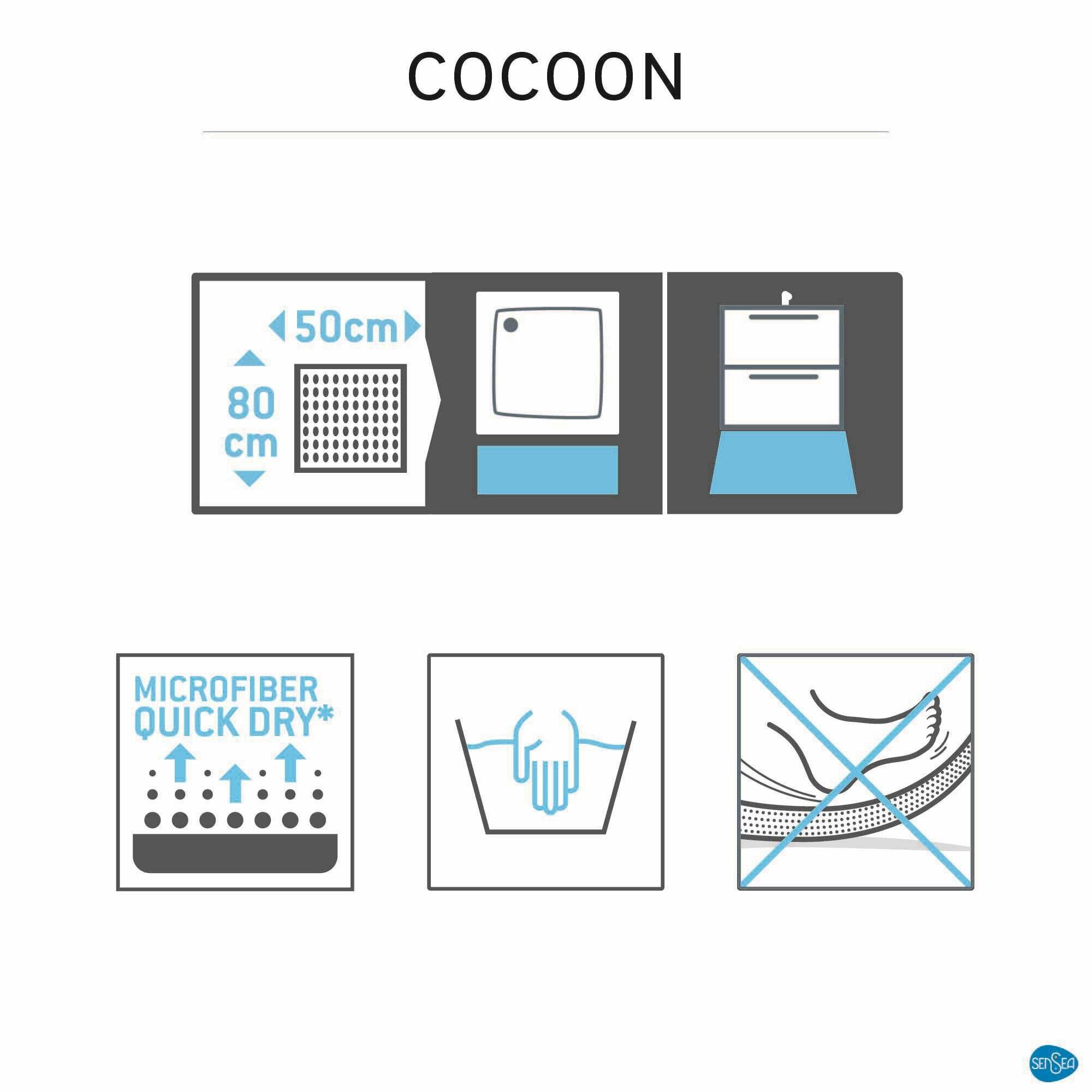 Коврик для ванной комнаты Cocoon 50x80 см цвет тёмно-серый SENSEA - фото №9