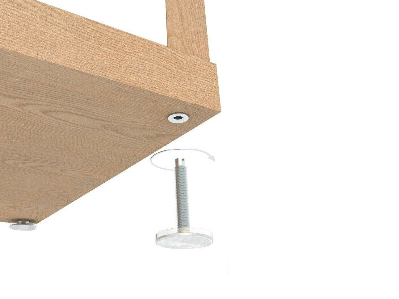 Изображение Ножки мебельные M8x40 регулируемые (4шт), с забивными футорками