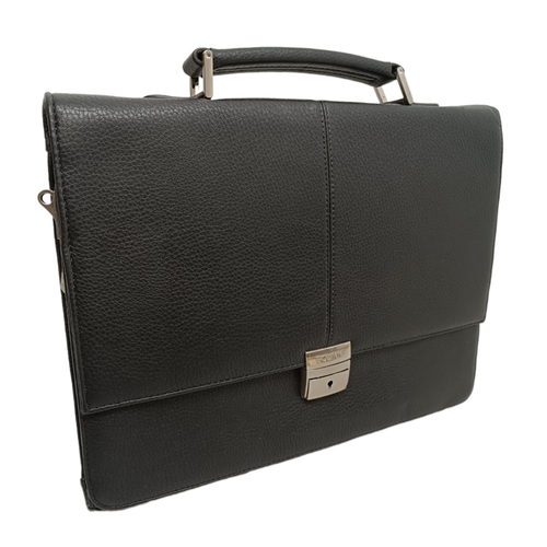 Папка-портфель для документов BOLINNI-X39-9307 черная, искусственная кожа