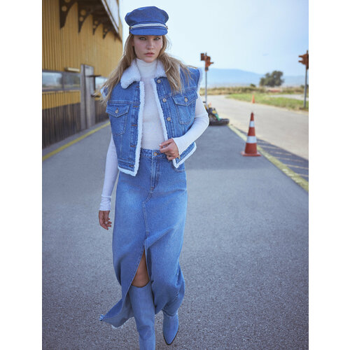 фото Жилет koton, размер l, синий