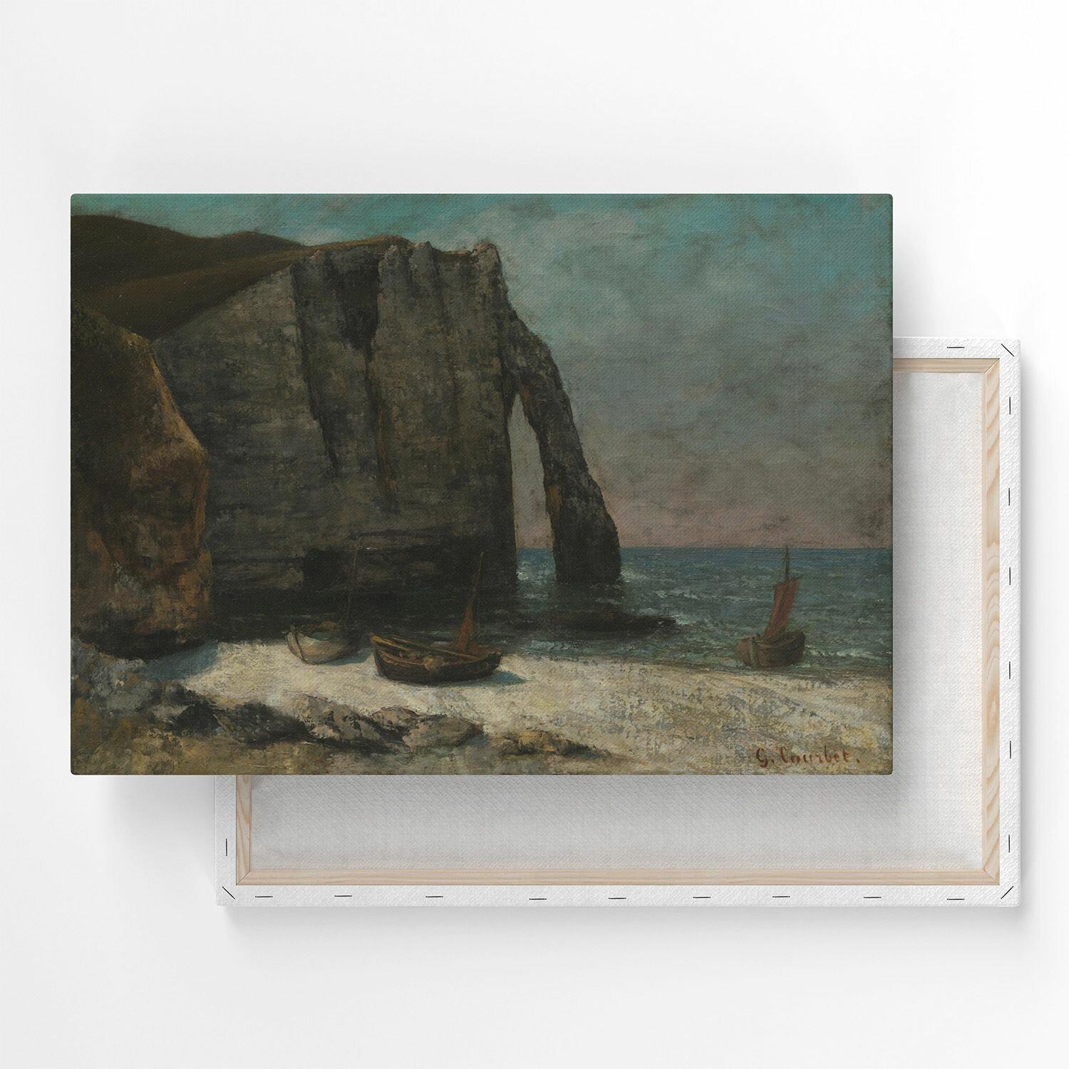 Картина на холсте, репродукция / Гюстав Курбе - The Cliff at Etretat / Размер 30 x 40 см