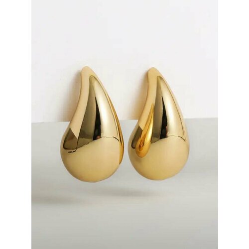 Серьги , размер/диаметр 50 мм, золотой