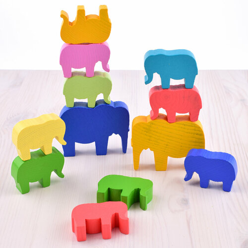 Развивающая игра Балансир ЛН Строим 12 дет. слоны Томик 1-84 настольная игра томик строим слоны
