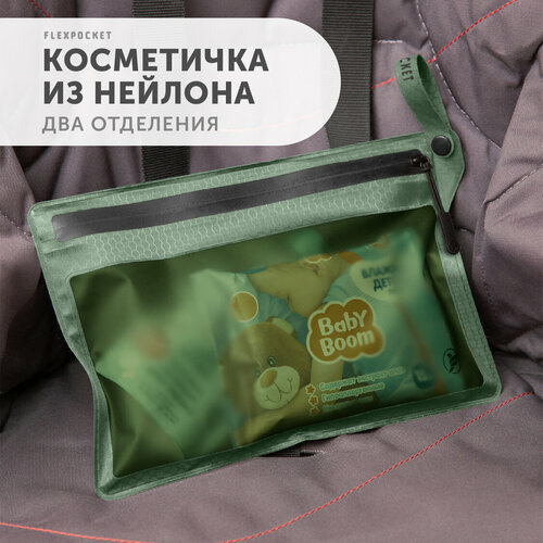 фото Косметичка flexpocket, 24х17х17 см, зеленый