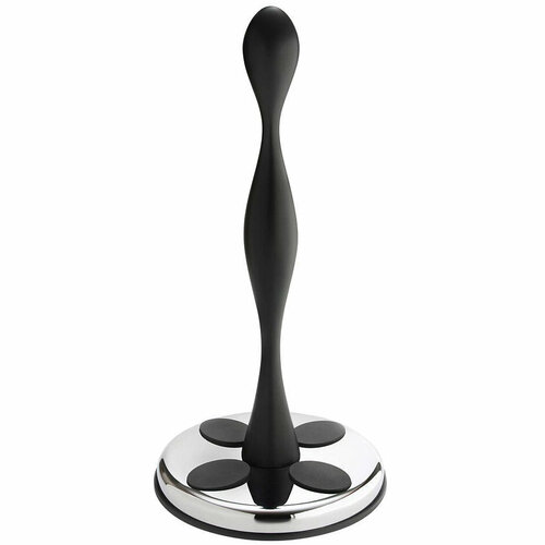 Силиконовый держатель для бумажных полотенец с основанием из нержавеющей стали, 32 см, черный, серия Signature, Robert Welch, SIGBR2345V