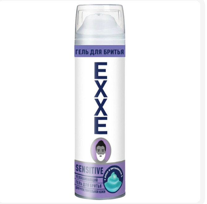 EXXE Гель для бритья Sensitive, 240 г, 200 мл