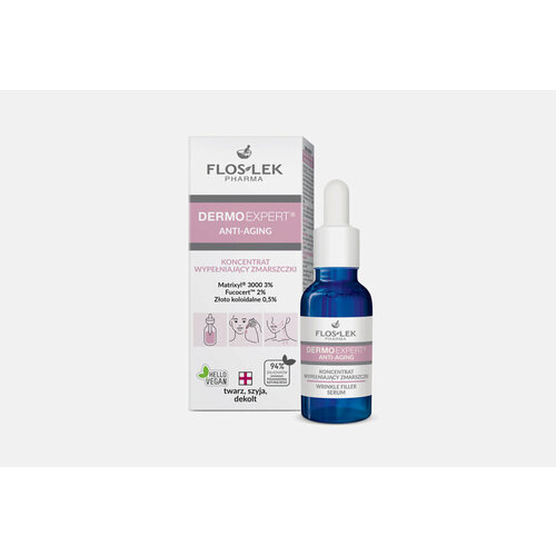 Сыворотка для лица, шеи и декольте Floslek, DERMOEXPERT ANTI-AGING WRINKLE FILLER SERUM\ 30мл
