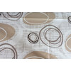 Фото #2 Скатерть-клеенка столовая, ткань с ПВХ покрытием 137х110 см, принт- круги на бежевом фоне
