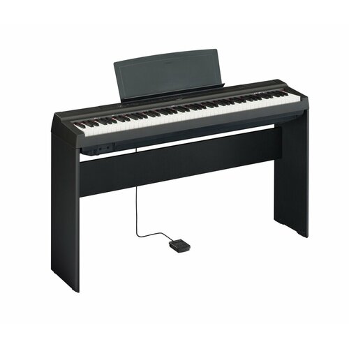 цифровое пианино yamaha p 45 black P-125aB Цифровое пианино, со стойкой и педалью, черное (3 коробки), Yamaha