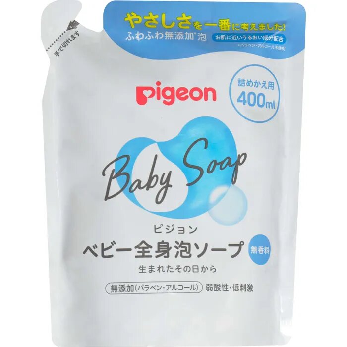 Мыло-пенка для младенцев 0+, Pigeon, сменный блок, 400 мл