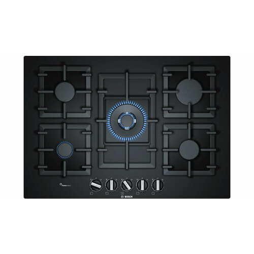 Варочная панель BOSCH PPQ7A6B90R Serie 6 независимая 5 конфорок 9 уровней мощности чёрная 7279000₽