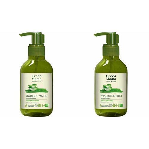 Green Mama Жидкое мыло алоэ и бобы тонка 300 мл 2 шт 677₽