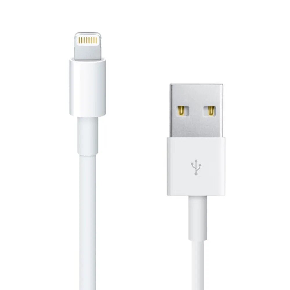 Кабель USB Lightning, зарядка для iPhone, iPad, iPod, 2 метра, белый