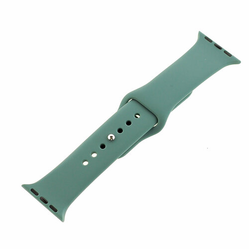 Ремешок силиконовый для Apple Watch 42мм/ 44мм/ 45мм размер M/L, #43 зеленый лес