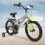 50043, Велосипед детский Happy Baby QUANTUM, велосипед для девочки и мальчика, 2 колеса + 2 поддерживающих колеса, для детей от 3 до 6 лет, серый