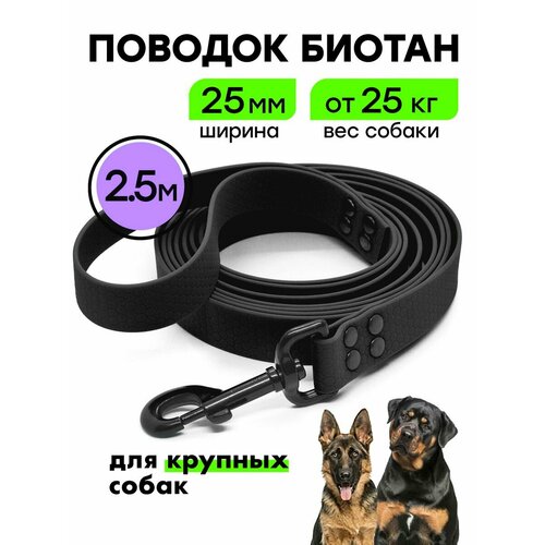 Поводок биотан 2,5 м / 25мм для крупных собак, 