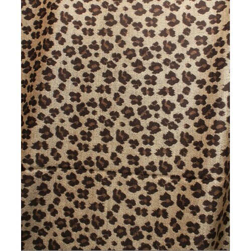Ткань пальтовая Cavalli с леопардовым коричневым рисунком по бежевому фону, ш150см, 0,5 м