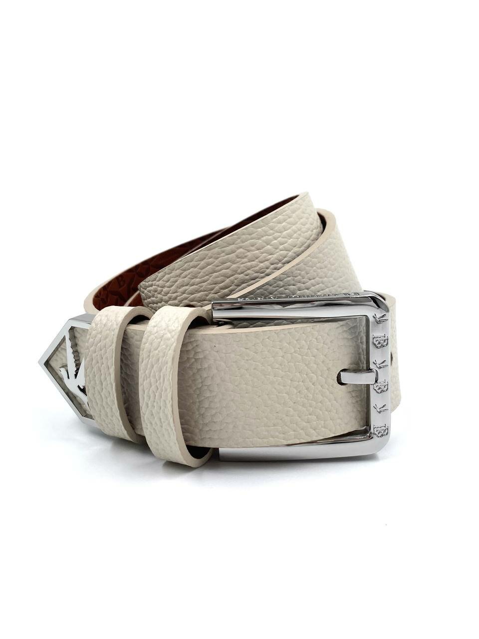 Ремень Beautiful Birds для женщин, размер 105, молочный