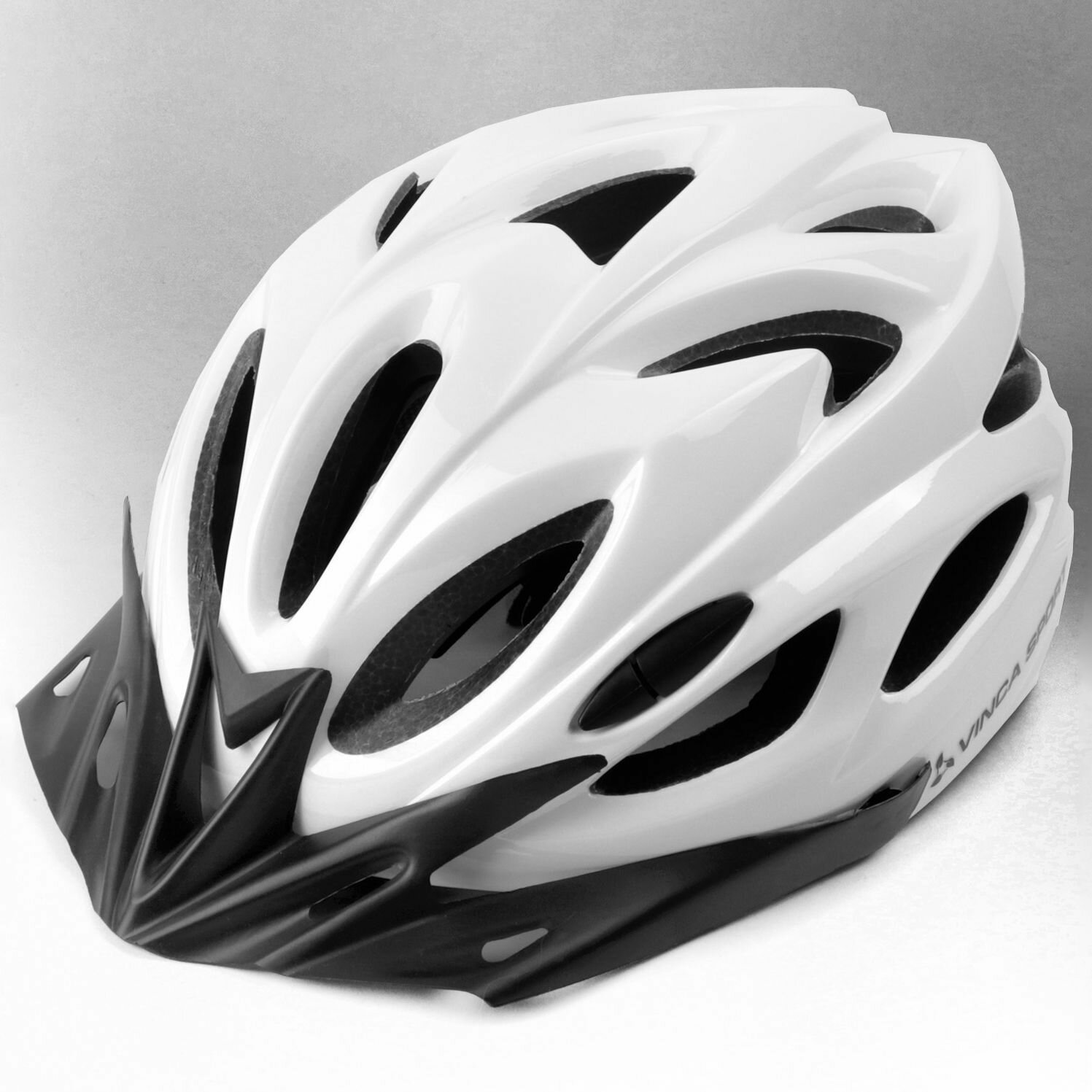 VSH 25 full white (L). Шлем велосипедный взрослый IN-MOLD, размер L(58-62). самокат/велосипед/ролики