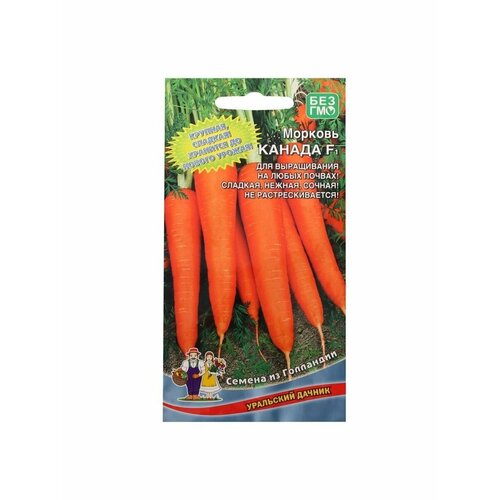 семена морковь канада 0 2 г 150шт 8 упаковок 5 упаковок Семена Морковь Канада, F1, 0.2 г, 150шт.