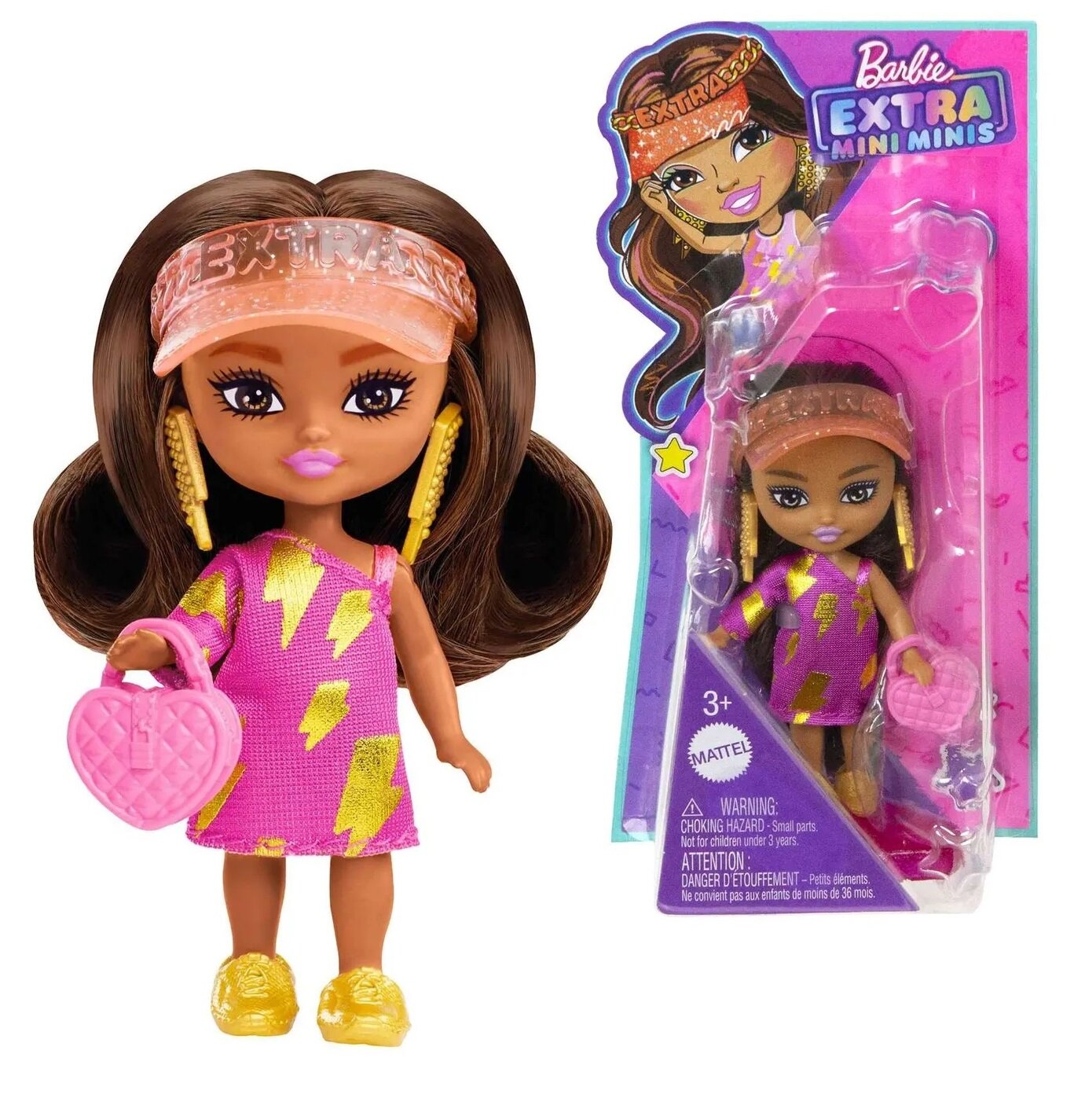 Кукла Barbie Extra Mini Minis Тёмные волосы HPH20