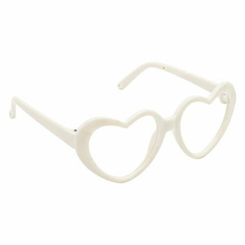 Очки совушка Без стекла, 8 см, белые