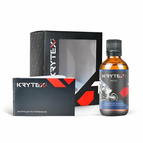 Жидкое стекло для мототехники Krytex Moto 50 мл гидрофобная защита ЛКП антифог визора 9890₽