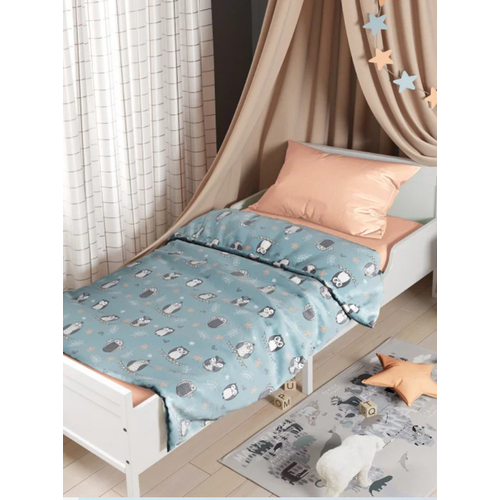 КПБ KIDS Веселые совята 160х80 см, перкаль, 3 предмета
