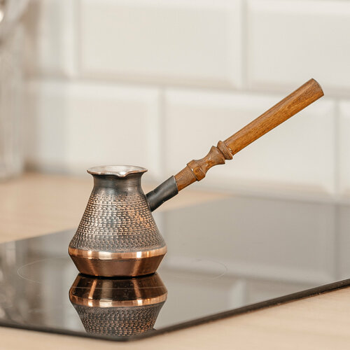 Турка для кофе медная 100 мл. Армянская джезва ручной работы, кофеварка, подарок