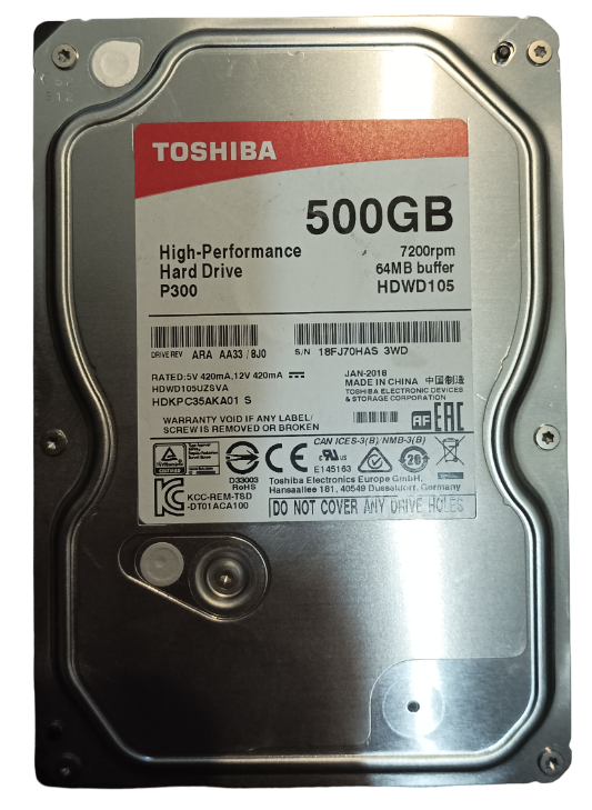 Жесткий диск Toshiba 500 ГБ HDWD105 SATA 3.5